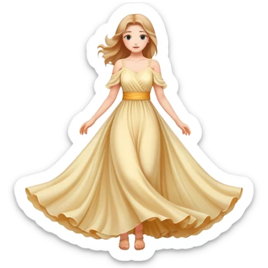 Девушка красивая в платье на фотосессии sticker