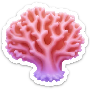 Pink Pastel color sea coral with sand sticker