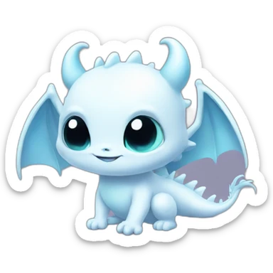 dragon cute baby ghost sticker