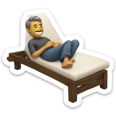 Relaxing emoji sticker