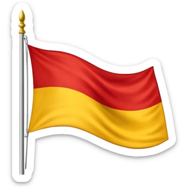 Crear una bandera con franja roja, amarilla y negra del mismo tamaño inspirada en la de Alemania sticker