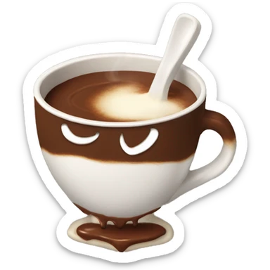 Chocolate caliente con masmelos sticker