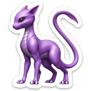 Genesect-Mewtwo-Fakémon-hybrid-creature (full body)  sticker