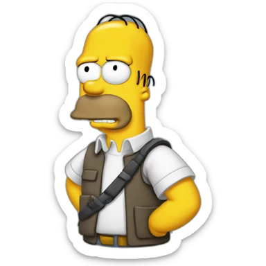 Homer étrangle bart sticker
