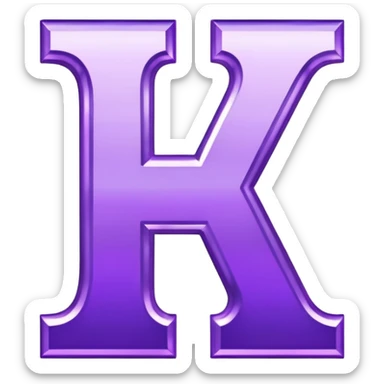 Shiny fancy purple big letters saying "YOU" sticker