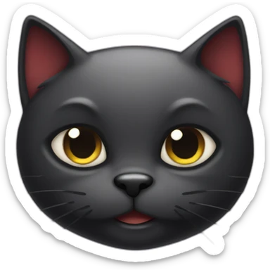 black cat with an evil plan sticker