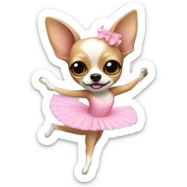 Chihuahua ballerina  sticker