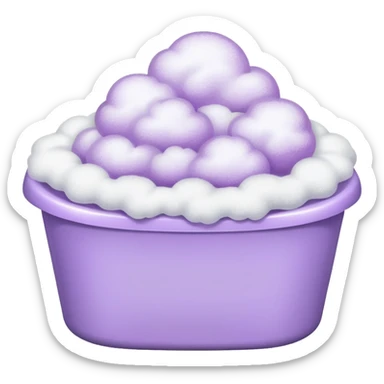 bath foam, cute lilac tub sticker