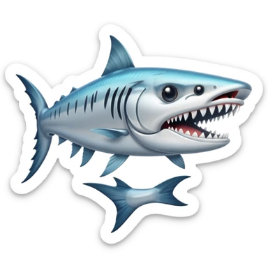 barracuda with big teeth sticker