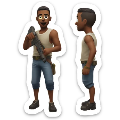 Random guy gaming Fortnite sticker