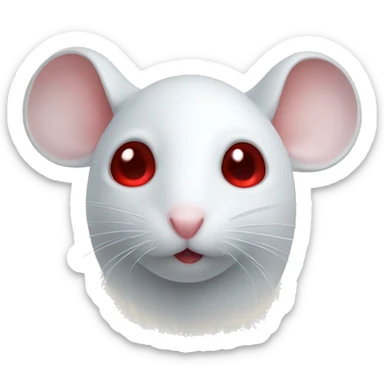 white mouse with red eyes sticker
