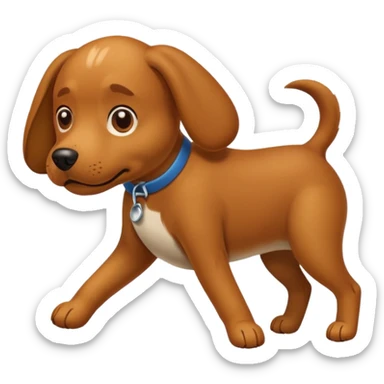 Brown dog drunk sticker