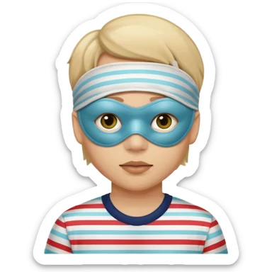 A theif robber emoji,Stripped shirt.eye mask. sticker