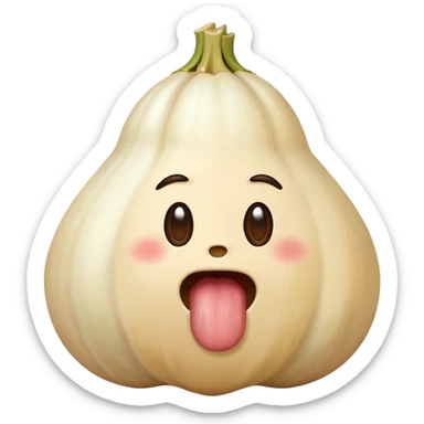 Poop eating garlic sticker