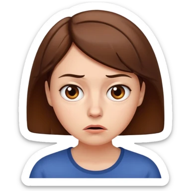 Annoyed confused and weirided out woman sticker