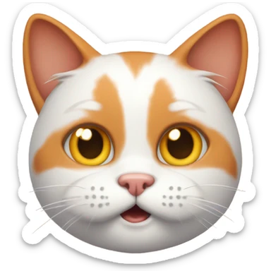 Stupid orange and white cat sticker