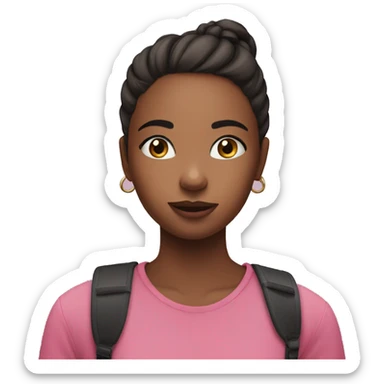 Girl watching TikTok sticker