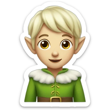 Cute elf sticker