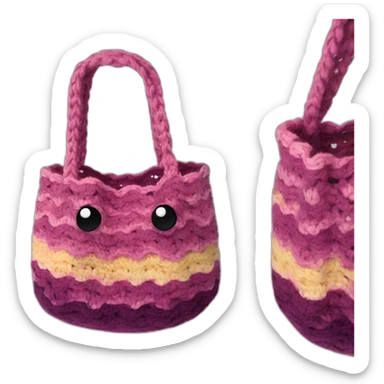 Wavy Crochet Bag sticker