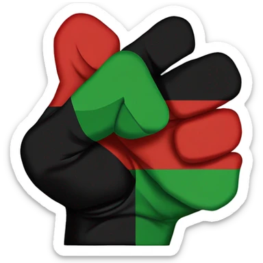 Black Power Fist and “Red and Black and Green” Flag  - Juneteenth - Freedom is NOT free ! sticker