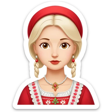 traditional polish european woman simple traditional politician  sticker