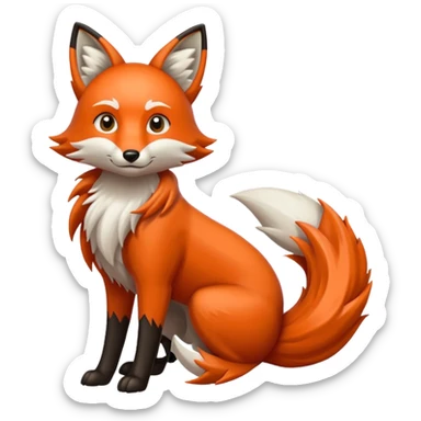 seven tails fox sticker