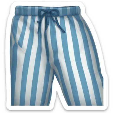 Striped pyjama pants blue sticker