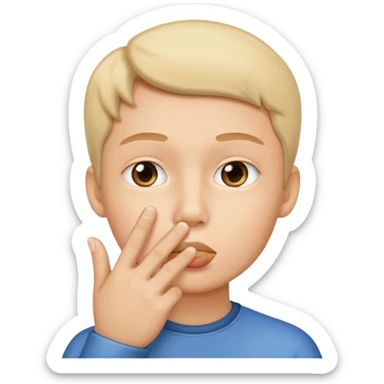 Shh finger sticker