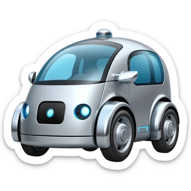 future delivery car robot sticker