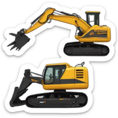 hydraulic excavator sticker