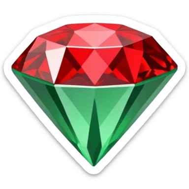 generate a green and a red diamond geometrical form sticker