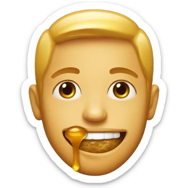 Guy with a honey tounge  sticker