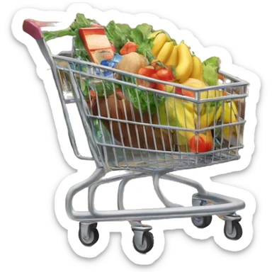 full grocery cart sticker