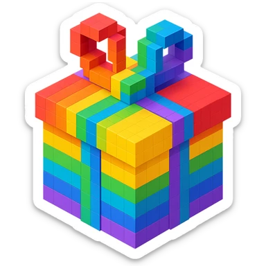 Rainbow gift sticker