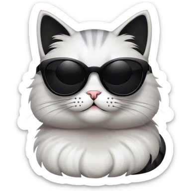 Cat with sunglasses sticker