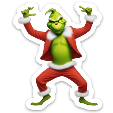 The grinch dancing sticker