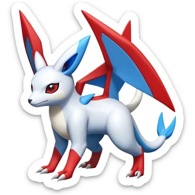  Cute Guilmon-Latias-Umbreon-Fakémon-hybrid-creature (full body)  sticker
