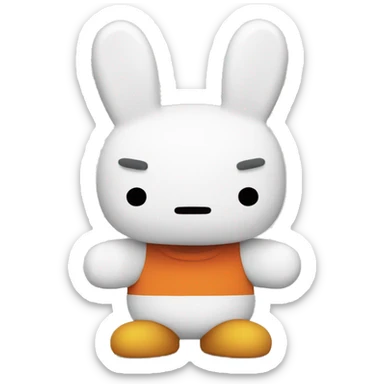 Angry Miffy sticker