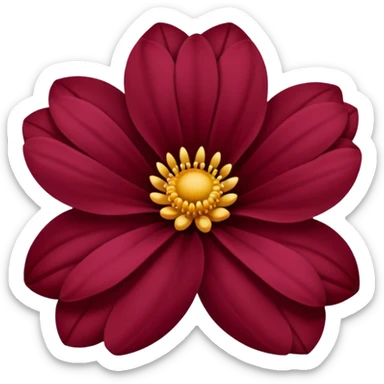 maroon flower sticker