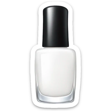 White nail polish sticker