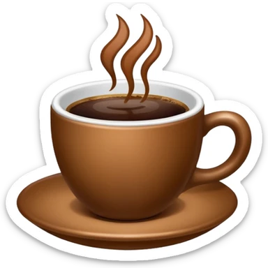 A coffee emoji very small like how a emoji is supposed to be sticker