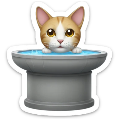 Cat water fountain sticker