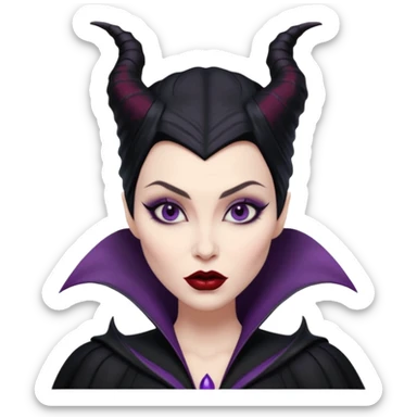 Maleficent kiss face sticker