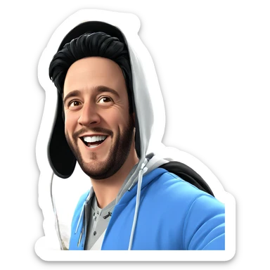 boys having fun indoors sticker