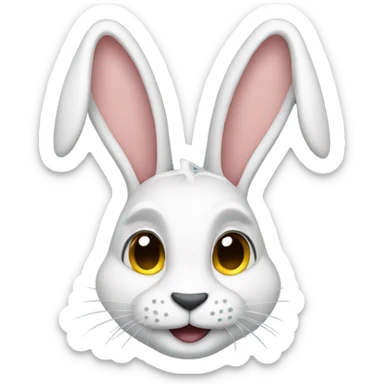 Jack rabbit holding an iPad  sticker