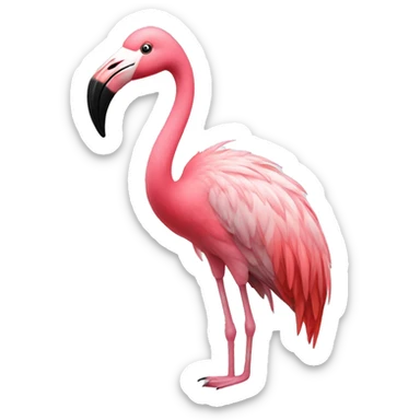 flamingo with too-too sticker