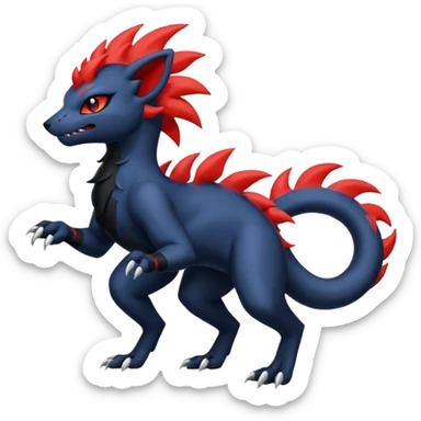 Zorua-Absol-Salandit-fusion (full body) sticker