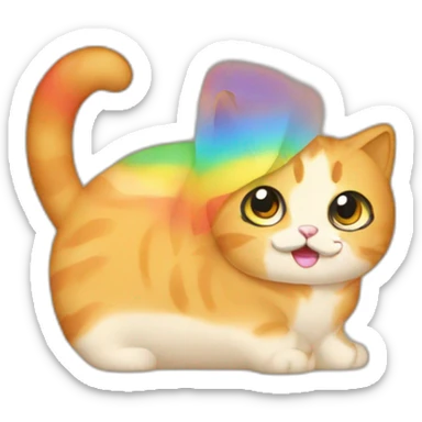 CAT Witz a Rainbow bread sticker