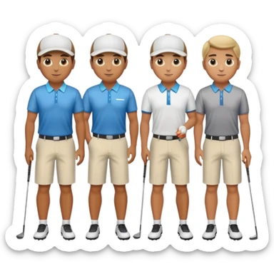Group of men golfing sticker