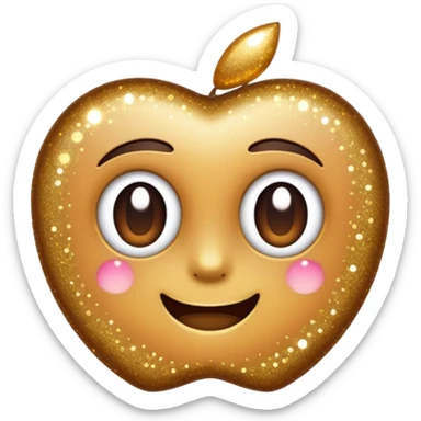 glitter cheap brown sticker